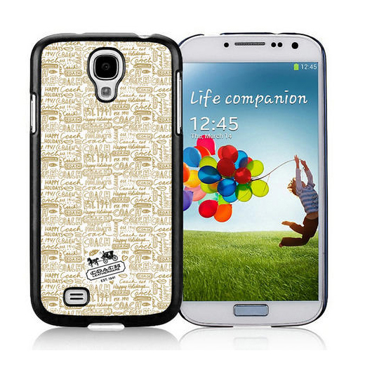 Coach Fashion Logo Khaki Samsung Galaxy S4 9500 AUU - Click Image to Close